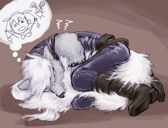 angry anthro belt biceps black_nose blue_eyes bodily_fluids claws clothing fur grey_body grey_fur grumpy hair long_hair long_tail looking_at_viewer male muscular muscular_anthro muscular_male pecs solo tail tears white_hair inada_wa_nishi_1_ho_ichi_hachi_a_ni_iru toologica666 pretty_cure smile_pretty_cure wolfrun canid canine canis mammal wolf