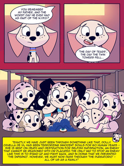 black_spots destroyed dialogue fan_comic female feral group inside_bus male multi_panel sad_story speech_bubble spots text young elibear gjtproductions 101_dalmatian_street 101_dalmatians disney dallas_(101_dalmatians) dawkins_(101_dalmatians) deepak_(101_dalmatians) deja_vu_(101_dalmatians) destiny_(101_dalmatians) diesel_(101_dalmatians) dolly_(101_dalmatians) doug_(101_dalmatians) princess_positron triple_d_(101_dalmatians) canid canine canis dalmatian domestic_dog mammal 3:4 comic digital_media_(artwork) english_text hi_res
