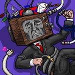 biting_social_commentary cable clothed clothing electronics for_a_head forced fully_clothed hdmi male rca_connector rgb solo suit television tentacles what sasaki animate_inanimate humanoid object_head 1:1 low_res source_request