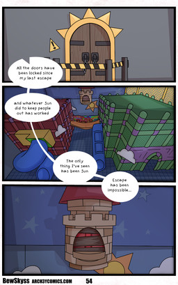 ball_pit bridge cloud daycare dialogue door play_place roleplay secret slide star sun text bewskyss hideout five_nights_at_freddy's five_nights_at_freddy's:_security_breach scottgames steel_wool_studios absurd_res comic english_text hi_res url