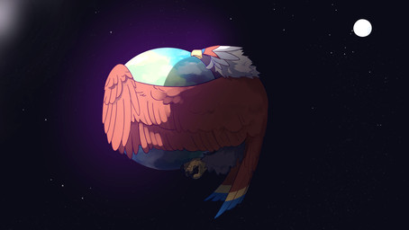 4_toes ambiguous_gender anisodactyl closed_beak eyes_closed feathered_wings feathers feet feral halo happy holding_planet hug macro moon solo space spread_wings terra_macro toes wings snivine444 nintendo pokemon accipitriform avian bird braviary generation_5_pokemon pokemon_(species) 2025 absurd_res digital_media_(artwork) digital_painting_(artwork) hi_res painting_(artwork) widescreen