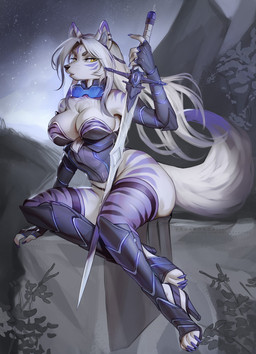 anthro biped breasts claws clothed clothed_anthro clothed_female clothing feet female fingers footwear front_view fur hair inner_ear_fluff looking_at_viewer mountain outside panties shoes sitting sky solo stripes tail teeth toes tongue tuft underwear vagabondbastard jezail canid canine canis mammal wolf 2026 digital_drawing_(artwork) digital_media_(artwork) hi_res