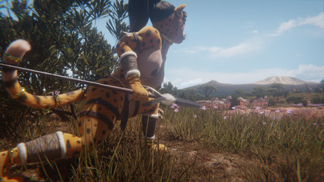 africa anthro areola armor athletic athletic_anthro athletic_female big_breasts black_hair black_nipples bottomwear bracers breasts clothed clothing countershading ear_piercing ear_ring female feral fur gold_(metal) gold_jewelry hair hunting jewelry kneeling loincloth long_hair markings melee_weapon mountain muscular muscular_anthro muscular_female necklace nipples oasis outside piercing polearm ponytail ring_piercing savanna solo_focus spear spots spotted_body spotted_fur straps sunny topless tribal tribal_jewelry weapon whiskers yellow_body yellow_fur johnwulffe chenira_(johnwulffe) antelope bovid cheetah equid equine felid feline felis giraffe giraffid mammal zebra 16:9 3d_(artwork) blender_(artwork) digital_media_(artwork) hi_res widescreen