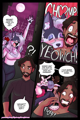 alcohol anthro beverage bite biting_another bodily_fluids bubble container cup dialogue drinking_glass drunk drunk_bubble ear_piercing ear_ring eyewear fangs female glass glass_container glass_cup glasses group inner_ear_fluff male moon neck_bite pawpads piercing ring_piercing speech_bubble substance_intoxication sweat sweatdrop teeth transformation tuft wearing_glasses wine wine_glass thetransformistress coffee_buns mythology canid canine canis deer human lagomorph leporid mammal mythological_canine mythological_creature rabbit werecanid werecanine werecreature werewolf wolf comic hi_res