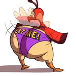 1:1 anthro avian big_butt bipedal_feral bird bubble_butt butt clothing feathers feral galliform huge_butt huge_hips huge_thighs kylefrommicrosoft male miitopia nintendo panties phasianid red_body red_feathers shaking_butt smug solo suggestive thick_thighs turkey twerkey underwear wide_hips