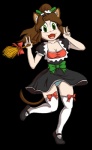 anthro bottomwear clothed clothing female front_view holding_object panties simple_background skirt smile solo tail transparent_background underwear rockcandy zu domestic_cat felid feline felis mammal alpha_channel