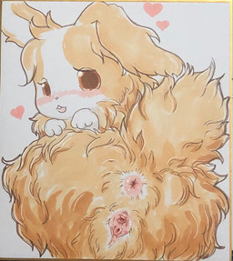 anus beady_eyes brown_body brown_eyes brown_fur butt clitoral_hood female female_feral feral fur genitals inner_labia messy_fur multicolored_body multicolored_fur narrowed_eyes one_ear_up paws presenting presenting_anus presenting_hindquarters presenting_vulva quadruped rear_view solo two_tone_body two_tone_fur urethra vulva white_body white_fur diru lagomorph leporid mammal rabbit 2025 hi_res shaded soft_shading traditional_media_(artwork)