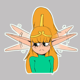 afterimage averting_eyes bangs black_eyes blush blush_lines circlet clothed clothed_female clothed_humanoid clothing ear_twitch female female_humanoid front_view gold_hair_ring green_clothing green_shirt green_topwear grey_background hair humanoid_pointy_ears long_ears long_hair motion_lines not_furry orange_hair outline pointy_ears ponytail shirt simple_background solo tan_body tan_skin topwear white_outline dan_scarf elf_comic elf_(merrivius) elf humanoid 1:1 2024 bust_portrait colored digital_drawing_(artwork) digital_media_(artwork) english_description flat_colors portrait