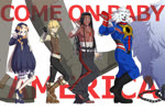 anthro clothed clothing cowboy dancing female fully_clothed fur group hair human_focus long_hair looking_at_viewer male muscular native_american not_furry_focus open_mouth white_body white_fur tetsukuzu_tetsuko fate_(series) type-moon abigail_williams_(fate) archer_billy_the_kid avenger_lobo berserker_paul_bunyan caster_geronimo caster_thomas_edison felid human lion mammal pantherine 3:2 animated no_sound short_playtime webm