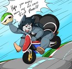 anthro ass_up big_butt biped breasts butt cart countershade_face countershading detailed_background fangs female huge_butt koopa_shell motorcycle open_mouth outside shell small_breasts solo taunting teasing teeth text thick_thighs tongue turtle_shell vehicle masterj291 mario_bros mario_kart nintendo beth_(masterj291) canid canine canis domestic_dog husky mammal nordic_sled_dog spitz 2021 absurd_res cel_shading digital_drawing_(artwork) digital_media_(artwork) english_text hi_res shaded