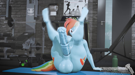 animal_genitalia animal_penis anthro anthrofied areola balls big_balls big_penis biped blue_body breasts butt butt_from_the_front crossgender detailed_background equine_genitalia equine_penis eyelashes ftg_crossgender fti_crossgender genitals glistening glistening_areola glistening_balls glistening_breasts glistening_genitalia glistening_legs glistening_penis glistening_thighs gynomorph hair inside intersex lying multicolored_hair nipples nude on_back penis pupils solo spread_legs spreading tail thick_thighs screwingwithsfm friendship_is_magic hasbro my_little_pony rainbow_dash_(mlp) equid equine mammal 16:9 3d_(artwork) 3d_animation 4k absurd_res animated blender_(artwork) digital_media_(artwork) hi_res no_sound short_playtime video widescreen