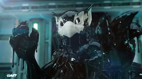 anthro black_eyes bone chest_tuft close-up depth_of_field detailed_background digitigrade feathers glowing glowing_eyes light light_beam looking_at_viewer male pupils realistic rim_lighting skull skull_head slime slit_pupils solo subsurface_scattering sunbeam sunlight tuft tufted_fur volumetric_lighting cloutboixd capcom european_mythology monster_hunter mythology dragon flying_wyvern goo_creature mythological_creature mythological_scalie nargacuga scalie western_dragon wyvern 3d_(artwork) blender_(artwork) digital_media_(artwork) hi_res lighting
