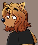 anthro bangs black_clothing black_eyebrows black_nose black_shirt black_t-shirt black_topwear blonde_hair brown_background brown_body brown_eyes brown_fur brown_hair clothed clothed_anthro clothed_male clothing eyebrows fur hair half-closed_eyes looking_at_viewer male male_anthro medium_hair multicolored_hair narrowed_eyes pose shirt short_hair simple_background solo t-shirt tan_body tan_inner_ear tan_skin three-quarter_view topwear two_tone_hair yellow_body yellow_fur beastofeuthanasia sega sonic_the_hedgehog_(series) asher_(beastofeuthanasia) fan_character eulipotyphlan hedgehog mammal 2023 brown_theme bust_portrait colored digital_drawing_(artwork) digital_media_(artwork) icon portrait shaded simple_shading warm_colors