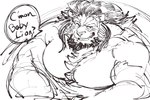 abs anthro biceps blush body_hair chest_hair male mane muscular muscular_anthro muscular_male pecs solo exe_exem lifewonders tokyo_afterschool_summoners arsalan_(tas) felid lion mammal pantherine digital_drawing_(artwork) digital_media_(artwork) sketch