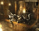 3d_background accessory ankh anthro athletic athletic_male barefoot black_body black_fur bored bracelet brazier bulge butt claws clothing column detailed_background egyptian feet fire fur furgonomics gold_(metal) gold_jewelry grey_eyes hair hieroglyphics inner_ear_fluff inside jewelry looking_at_fire lying male mummy_wrappings sculpture slim solo statue tail tail_accessory toe_claws tomb torch torch_light tuft underwear waiting white_hair wraps selker egyptian_mythology middle_eastern_mythology mythology selker_ari anubis anubian_jackal canid canine canis deity jackal mammal 2008 5:4 digital_media_(artwork) signature