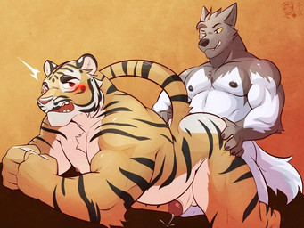 admiring anal anal_orgasm anal_penetration anthro anthro_on_anthro anthro_penetrated anthro_penetrating anthro_penetrating_anthro aroused aroused_by_another aroused_face aroused_male aroused_smile balls barazoku belly biceps big_belly big_butt big_muscles big_pecs black_body black_fur blush blush_lines bodily_fluids brown_body brown_fur butt butt_grab cocky_grin cum cum_from_penis cum_while_penetrated cumming_from_anal_sex cumming_from_penetration cumshot doggystyle dominant dominant_anthro dominant_male domination/submission duo ejaculation erection erection_while_penetrated fist from_behind_position fur genital_fluids genitals grin grope hand_on_butt hands-free holding_butt humping kneeling kneeling_sex looking_at_butt looking_pleasured male male/male male_penetrated male_penetrating male_penetrating_male manly markings musclegut muscular muscular_anthro muscular_arms muscular_male muscular_thighs nipples nude nude_anthro nude_male orange_background orange_body orange_fur orgasm pecs penetration penile penile_penetration penis penis_in_ass pounding_ass rough_sex rubbing_butt sex simple_background smile smirk smirking_dom striped_body striped_fur striped_markings striped_tail stripes stroking_butt submissive submissive_anthro submissive_male tail tail_markings thick_arms thick_thighs thrusting thrusting_forward white_body white_fur ventkazemaru echo_(series) echo_project the_smoke_room feng_yaolin canid canine canis felid feline mammal pantherine tiger wolf 2026 4:3