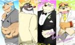 accessory anthro beard blue_hair boutonniere clothing color_partitioning eye_scar eyewear facial_hair facial_scar flower flower_ornament glasses hair horn male mustache partitioning pipe plant scar slightly_chubby smoking solo suit wedding coumarin_exc lifewonders tokyo_afterschool_summoners ahab_(tas) ganglie_(tas) leib_(tas) volos_(tas) bear bovid bovine mammal polar_bear true_buffalo ursine water_buffalo 2019 5:3 hi_res multiple_images