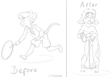 anthro balls bdsm bondage bound chain chained clothing exposed foreskin genitals male nude penis solo torture young young_anthro young_male zooshi mammal murid murine rat rodent hi_res monochrome