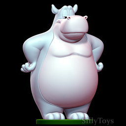 anthro blue_body half-closed_eyes hands_on_hips male narrowed_eyes overweight smile solo standing sillytoys animaniacs warner_brothers flavio 1:1 3d_(artwork) 3d_model_showcase digital_media_(artwork) hi_res