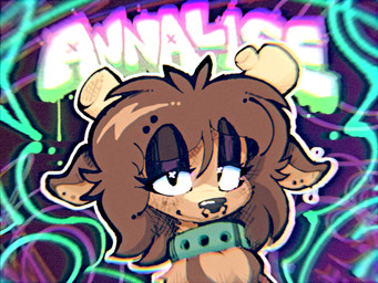 abstract_background ambiguous_gender anthro brown_body brown_fur brown_hair collar facial_piercing fur hair horn looking_at_viewer nose_piercing piercing smile solo sodabytes deer mammal 2024 bust_portrait digital_media_(artwork) hi_res portrait