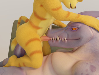 anal anal_penetration anthro balls butt duo erection face_fucking fellatio from_front_position fur genitals hand_on_head humanoid_genitalia humanoid_penis irrumatio kneeling larger_male larger_penetrated lying male male/male male_penetrated male_penetrating male_penetrating_male mutual_penetration nude on_back oral oral_penetration penetration penile penile_penetration penis penis_in_mouth sex simple_background size_difference smaller_male smaller_penetrated stripes tail teeth yellow_body yellow_fur no-name-no-problem ratchet_and_clank sony_corporation sony_interactive_entertainment ratchet_(ratchet_and_clank) alien lombax mammal reptile scalie thugs-4-less 3d_(artwork) 4:3 digital_media_(artwork) hi_res