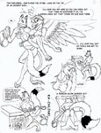 alyn_gryphon anthro avian breasts c-snake canid canine english_text female fox genitals gryphon mammal monochrome mythological_avian mythological_creature mythology nude pussy text