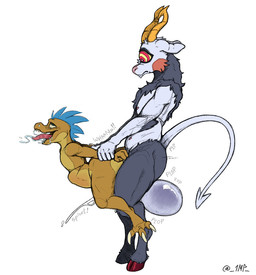 1_eye 2_horns 3_claws 4_toes abdominal_bulge ahegao anal_orgasm anthro arm_pull arm_tuft big_butt big_dom_small_sub big_penis black_eyes blue_hair bodily_fluids butt claws cum cum_while_penetrated cumshot dominant dripping duo ejaculation elbow_tuft feet fist floppy_ears from_behind_position fur genital_fluids genitals grey_body grey_fur hair hands-free holding_arm hooves horn huge_penis humanoid_genitalia humanoid_hands humanoid_penis larger_anthro larger_male long_tail looking_pleasured male male/male multicolored_body multicolored_fur multicolored_skin neck_tuft nipples nude onomatopoeia open_mouth orgasm penetration penis pink_nipples pink_nose pink_sclera prison_guard_position pupils purple_body purple_skin red_hooves ringed_eyes saliva saliva_drip saliva_on_tongue sex sharp_teeth shoulder_tuft side_view simple_background size_difference smaller_anthro smaller_male snout sound_effects spade_tail spiral spiral_eyes standing tail tan_claws teeth text thick_thighs toe_claws toes tongue tongue_out tuft two_tone_body two_tone_fur two_tone_skin white_background white_pupils white_sclera wide_hips yellow_body yellow_horn yellow_sclera yellow_skin 1mp halo_(series) microsoft xbox_game_studios kiggy prince_gamon_(1mp) alien bovid caprine caprine_demon demon imp kig-yar mammal reptile scalie 2025 artist_name colored digital_drawing_(artwork) digital_media_(artwork) english_text flat_colors signature