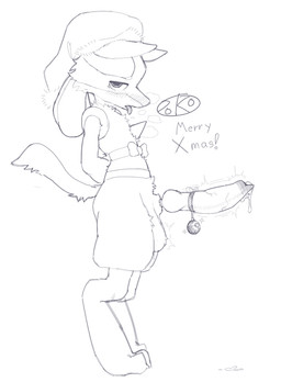 animal_genitalia animal_penis anthro aroused baubles big_penis biped bodily_fluids breath canine_genitalia canine_penis christmas_clothing christmas_headwear clothing digitigrade erection genital_fluids genitals hands_behind_back hat headgear headwear holidays knot knotted_penis leaking_precum logo looking_at_viewer male open_mouth penis penis_tied precum ribbon_around_belly santa_hat side_view slim slim_anthro slim_male solo tail text throbbing throbbing_penis tongue tongue_out pokopokarea christmas nintendo pokemon generation_4_pokemon lucario pokemon_(species) 2025 artist_logo digital_drawing_(artwork) digital_media_(artwork) english_text