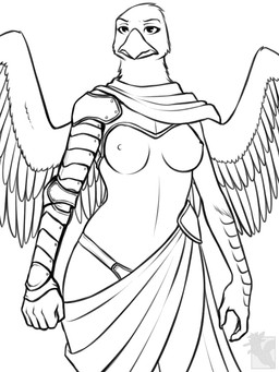 anthro armor avian_arms beak bottomwear breasts cloak clothing exposed_breasts feathered_wings feathers female ineffective_clothing medium_breasts nipples non-mammal_breasts non-mammal_nipples plate_armor scuted_arms scuted_hands scutes simple_background skirt solo unconvincing_armor wings nateday elenora_(bahumot) avian bird corvid oscine passerine 2025 3:4 digital_media_(artwork) monochrome