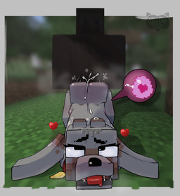ahegao anthro big_butt blurred_background bodily_fluids butt collar cum cum_inside drooling duo female female_penetrated feral feral_penetrated from_behind_position fucked_silly fur genital_fluids grey_body grey_fur heart_symbol impregnation impregnation_view looking_pleasured lying male male/female male_on_feral on_front on_ground penetration saliva sex steam sweat yellowracc microsoft minecraft mojang xbox_game_studios candice_(yellowracc) steve_(minecraft) canid canine canis human humanoid mammal wolf wolf_(minecraft) hi_res