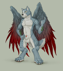 animal_genitalia anthro balls biceps black_nose blue_fur canine canine_penis claws clothing feathers flaccid fur green_eyes male mammal markings muscles nude pawpads paws pecs penis penis_tip pose raghan sheath smile solo spots standing toe_claws white_fur wings wolf
Rating: Explicit
Score: 12
User: deadmen2
Date: February 13, 2015 animal_genitalia anthro balls biceps black_nose blue_fur canine canine_penis claws clothing feathers flaccid fur green_eyes male mammal markings muscles nude pawpads paws pecs penis penis_tip pose raghan sheath smile solo spots standing toe_claws white_fur wings wolf
Rating: Explicit
Score: 12
User: deadmen2
Date: February 13, 2015