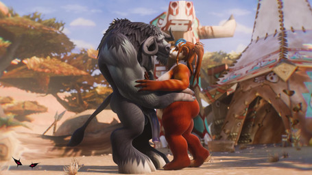 animal_genitalia animal_penis anthro big_breasts big_butt big_penis black_body black_fur bodily_fluids bouncing_breasts breasts butt butt_jiggle butt_slap cowgirl_position cum cum_drip cum_inside day dripping duo equine_genitalia equine_penis female flaccid from_front_position fur genital_fluids genitals jiggling kiss_on_lips kissing larger_male long_penis male male/female moan on_bottom on_top outside overweight overweight_female penetration penile penile_penetration penis pigtails pull_out red_body red_fur sex size_difference slap smaller_female standing thick_thighs thigh_jiggle vulva wide_hips bigfap blizzard_entertainment warcraft bear bovid bovine equid equine giant_panda mammal pandaren tauren 16:9 3d_(artwork) 3d_animation 4k absurd_res animated digital_media_(artwork) hi_res huge_filesize long_playtime multiple_scenes sound video widescreen