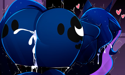 after_sex anthro areola bdsm blue_body blue_hair blue_tail bodily_fluids bondage bound bound_female breasts butt cum cum_in_mouth cum_inside cutie_mark genital_fluids hair heart_symbol horn nipples nude shaking solo tail tremble_lines tremble_spikes trembling wings xan-gelx friendship_is_magic hasbro my_little_pony mythology princess_luna_(mlp) equid equine mammal mythological_creature mythological_equine winged_unicorn hi_res