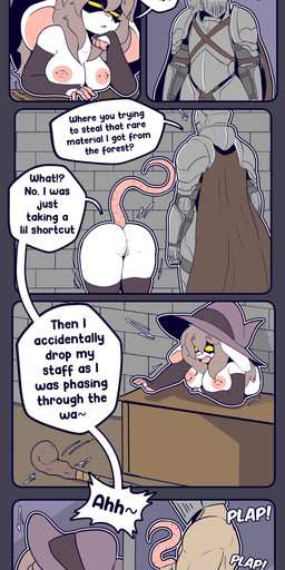 anthro anthro_penetrated anus areola arm_warmers armor armwear big_breasts big_hat breasts butt clothing dialogue dominant dominant_human dominant_male duo female female_penetrated forced fur genitals grey_hair hair hat headgear headwear helmet helpless human_dominating_anthro human_on_anthro human_penetrating human_penetrating_anthro interspecies knight legwear looking_pleasured male male/female male_dominating_female male_penetrating male_penetrating_anthro male_penetrating_female moan nipple_dip nipple_piercing nipples penetration phasing_through_wall piercing plap raised_tail sex shadowed_eyes speech_bubble staff stockings stuck submissive submissive_female surprise_sex tail tail_grab text thigh_highs through_wall tongue tongue_out vulva warrior white_body white_fur witch_hat yellow_eyes the_man ay_(the_man) human mammal mouse murid murine rodent 2023 absurd_res english_text hi_res