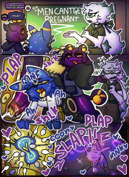 anthro bodily_fluids bow_ribbon cum cumshot egg ejaculation eyewear genital_fluids glasses hair impregnation long_hair male male/male male_impregnation pregnant pregnant_anthro pregnant_male ribbons wearing_glasses halfpricesouls nintendo pokemon fan_character hex_(halfpricesouls) matcha_(halfpricesouls) domestic_cat felid feline felis mammal pokemon_(species) absurd_res hi_res