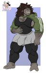 anthro athletic_wear big_pecs bottomwear bulge clothed clothing dreadlocks exercise_clothing front_view gym_bottomwear gym_shorts hand_on_belly hoodie looking_at_viewer male muscular muscular_male nipple_outline nipples pecs scar shirt shorts solo standing tank_top tight_clothing topwear 1ceberg halo_(series) microsoft xbox_game_studios alien jiralhanae absurd_res hi_res