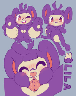 anthro anus blush blush_lines butt clitoral_hood clitoris feet female genitals gesture hand_gesture holding_leg legs_up looking_at_viewer open_mouth presenting presenting_hindquarters simple_background soles solo spread_legs spread_vulva spreading tail tail_hand teeth text tongue tongue_out unusual_anatomy unusual_tail urethra v_sign vulva lucky_luxio nintendo pokemon ambipom generation_4_pokemon pokemon_(species) 2026 digital_drawing_(artwork) digital_media_(artwork) hi_res