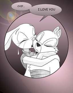 anthro bandage bandaged_chest bodily_fluids buckteeth confession crying dialogue dying eyes_closed female hug imminent_death sad solo tears teeth text unconscious chris_fischer chip_'n_dale_rescue_rangers disney chip_(disney) gadget_hackwrench chipmunk ground_squirrel mammal mouse murid murine rodent sciurid comic english_text hi_res