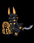 ankh anthro clothing egyptian egyptian_clothing egyptian_headdress headdress headgear headwear male nemes_(clothing) simple_background solo young young_anthro harmarist anubis_and_the_buried_bone egyptian_mythology middle_eastern_mythology mythology anubis anubian_jackal canid canine canis deity jackal mammal alpha_channel low_res