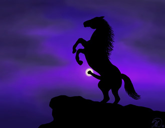 animal_genitalia animal_penis big_flare cliff cloud cloudy_sky equine_genitalia equine_penis erection feral flared_penis full_moon genitals hooves light male mane moon moonlight night on_hind_legs penis purple_sky shadow silhouette silhouetted_body sky solo tail maklykan equid equine mammal hi_res