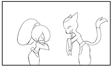 ambiguous_gender anthro border bowing clothed clothing duo eyes_closed female gesture hair keikogi martial_arts_uniform ponytail ponytail_ears side_view simple_background smile smiling_at_another sportswear tail white_border usagibun1 nintendo pokemon tuqiu_(usagibun1) generation_5_pokemon lagomorph leporid mammal mienshao pokemon_(species) rabbit 2025 black_and_white digital_media_(artwork) monochrome sketch