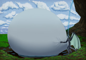 anthro belly belly_expansion big_belly cliff drinking_water expansion grass_field holding_belly horn huge_belly hyper hyper_belly hyper_inflation inflation liquid_inflation looking_up male membrane_(anatomy) membranous_wings open_mouth paw_on_belly sky solo standing tail water_ballooning water_inflation waterfall wings lunhiss mythology gringon dragon mythological_creature mythological_scalie scalie 2023 digital_drawing_(artwork) digital_media_(artwork) hi_res shaded signature widescreen