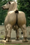 anus backsack balls big_balls big_butt butt feral genitals hooves male outside quadruped real sculpture solo statue maxim_dikunov equid equine horse mammal formal_art grandfathered_content sculpture_(artwork) traditional_media_(artwork)