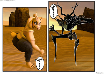angry anthro armor big_butt black_body black_claws bottomwear butt claws clothing denim denim_bottomwear denim_clothing desert duo female fighting_pose glowing glowing_body horn jeans light long_ears long_horn looking_at_another male male/female manga_style orange_light pants pose small_horn small_tail sunlight tail text thick_thighs topwear white_body white_clothing white_glow white_topwear wide_hips 5naptrap deltarune dragon_ball patreon undertale undertale_(series) roaring_knight toriel bovid caprine goat horned_humanoid humanoid mammal 3d_(artwork) digital_media_(artwork) hi_res source_filmmaker_(artwork) url