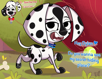 animal_genitalia animal_vulva black_body black_fur black_nose black_paws canine_genitalia canine_vulva duo female feral floppy_ears fur genitals grass grey_pawpads heterochromatic_ears imminent_incest looking_back male nervous pawpads plant secretly_loves_it solo_focus spots toony vulva white_body white_fur white_spots young young_female young_feral pkbr4insh0ck_(artist) 101_dalmatian_street 101_dalmatians disney dee_dee_(101_dalmatians) dylan_(101_dalmatians) canid canine canis dalmatian domestic_dog mammal hi_res brother_(lore) brother_and_sister_(lore) sibling_(lore) sister_(lore)