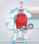 absurd_res anthro anthrofied balls blush bodily_fluids clothed clothing cum dewgong erection generation_1_pokemon genital_fluids genitals hi_res humanoid_genitalia humanoid_penis looking_at_viewer lovkuma male muscular muscular_anthro muscular_male nintendo open_mouth overweight overweight_anthro overweight_male penis pokemon pokemon_(species) pokemorph smile solo