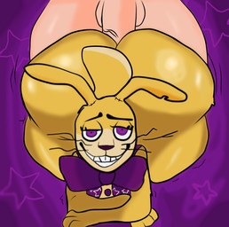 anthro ass_up balls big_butt bow_tie butt butt_jiggle femboy fucked_silly genitals grin huge_butt jiggling male male/male penis purple_eyes smile stitch_(sewing) vein veiny_penis shadowriox3 five_nights_at_freddy's five_nights_at_freddy's:_help_wanted scottgames anon glitchtrap lagomorph leporid mammal rabbit hi_res