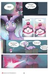 angry blush comic conditional_dnp dialogue digital_media_(artwork) dr.bubblebum english_text feral generation_6_pokemon goodra green_eyes hi_res inside laugh nintendo nude open_mouth pokemon pokemon_(species) pokemon_move shaded slurpuff smile surprised_expression text tongue url