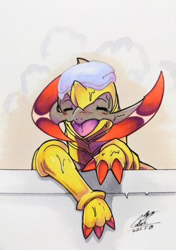 ambiguous_gender anthro bathtub claws eyes_closed open_mouth simple_background solo steam tongue towel wet wet_body 025aki nintendo pokemon generation_5_pokemon haxorus pokemon_(species) scalie 2025 absurd_res dated hi_res signature