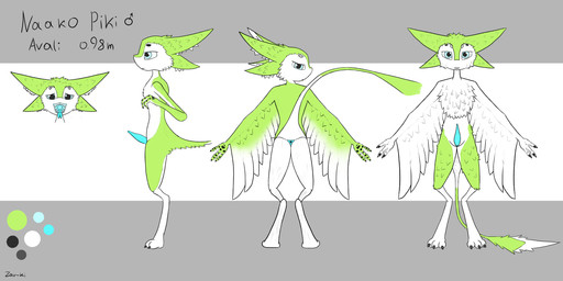 3_fingers 3_toes 4_ears anthro biped black_claws blue_eyes blue_genitals blue_penis blue_tongue butt chest_tuft claws color_swatch digitigrade enjoying erection eyebrows feathered_arms feathered_wings feathers feet femboy finger_claws fingers fluffy forked_tongue front_view gender_symbol genitals green_body green_ears green_feathers green_tail green_wings grey_background long_tail long_tongue looking_at_viewer male markings multi_ear multicolored_body multicolored_tail nude nude_anthro nude_male open_mouth paws penis raised_tail rear_view side_view simple_background slim smile solo standing symbol tail tail_feathers tail_tuft talons tapering_penis text toe_claws toes tongue tongue_out tuft two_tone_body white_background white_body white_feathers white_tail white_wings winged_arms wings zav-ki naako_piki_(dimlim) avali avian 2:1 absurd_res character_name digital_drawing_(artwork) digital_media_(artwork) english_text flat_colors hi_res model_sheet portrait signature